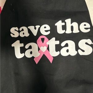 Save the Tatas Black Tote Bag
